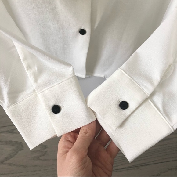 V-shape Choker Blouse Long Sleeve - Picture 5 of 6